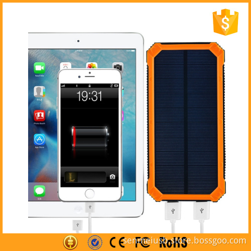 solar power bank 12000mah with led light